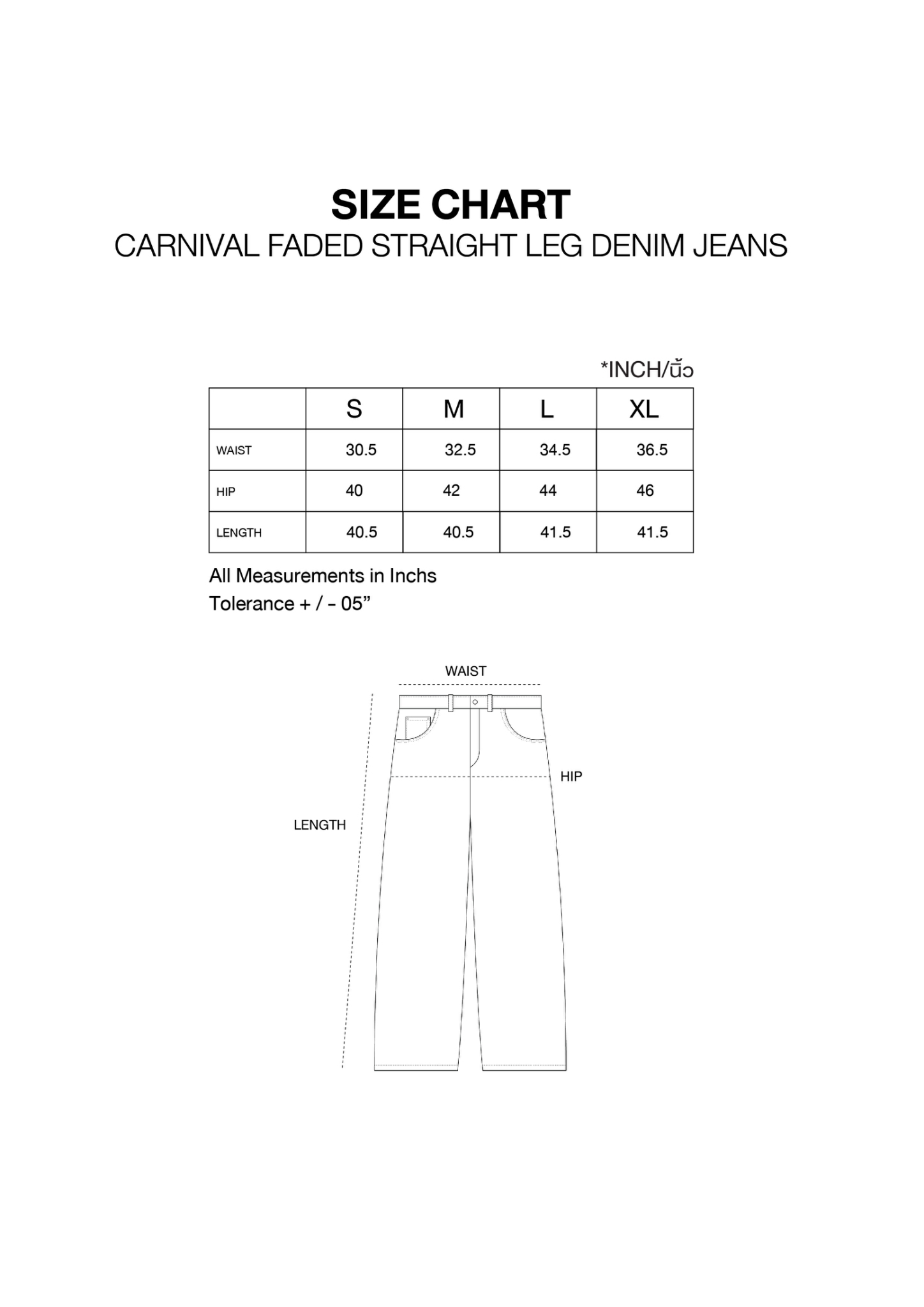 CARNIVAL SS24 FADED STRAIGHT LEG DENIM JEANS BLACK