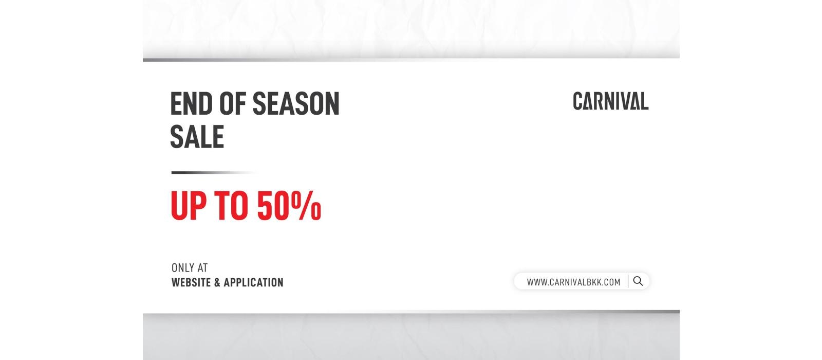 CARNIVAL END OF SEASON SALE UP TO 50%!