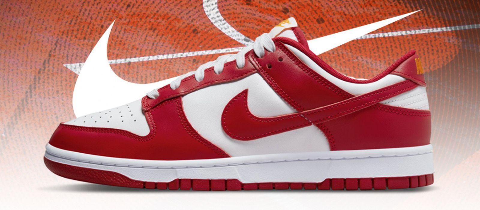 nike dunk low gym red university gold