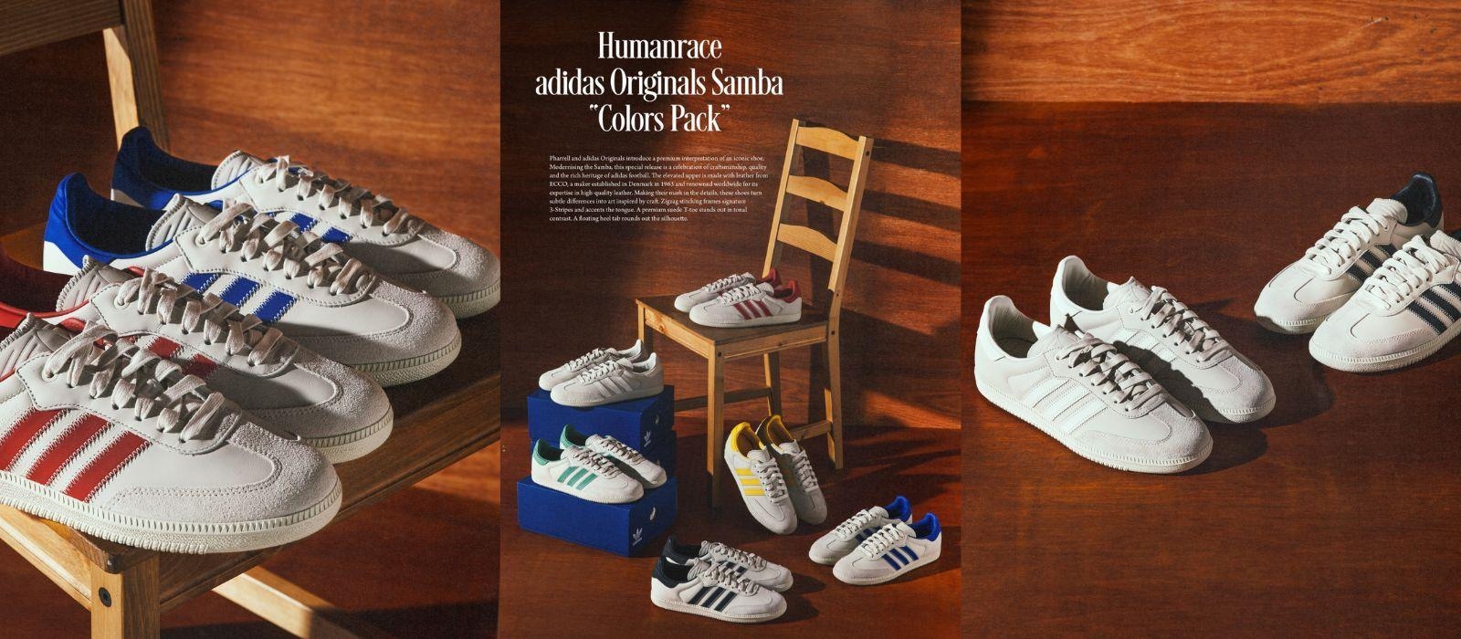 adidas Originals x Pharrell Williams Humanrace Samba “Colors Pack” (7,200 THB) l Online Raffle Via. Carnival Application