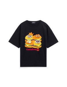 CARNIVAL X BURGER KING THE WHOPPER OVS T-SHIRT BLACK