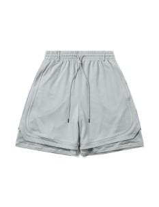 GOOPIMADE Rve-S3 Riverside Track Shorts Pure Gray