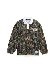 CARNIVAL SS25 REAL TREE CAMO LS POLO BROWN