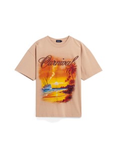 CARNIVAL SS25 SUNSET OVS WASHED T-SHIRT NUDE