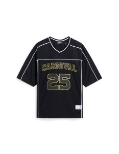 CARNIVAL SS25 MESH AMERICAN FOOTBALL JERSEY BLACK