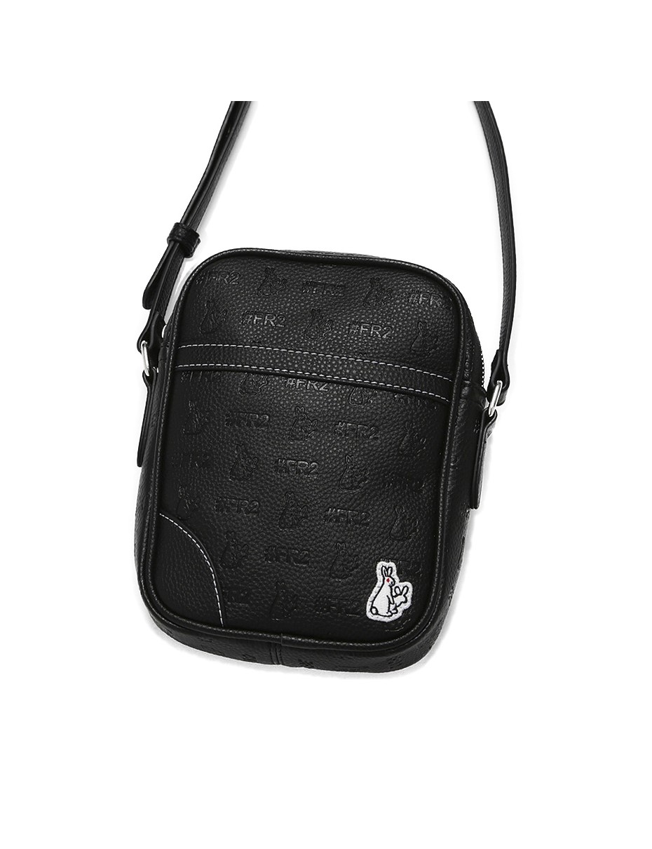 FR2 LOGO ICON EMBOSS SHOULBER BAG BLACK (FRA542-029)