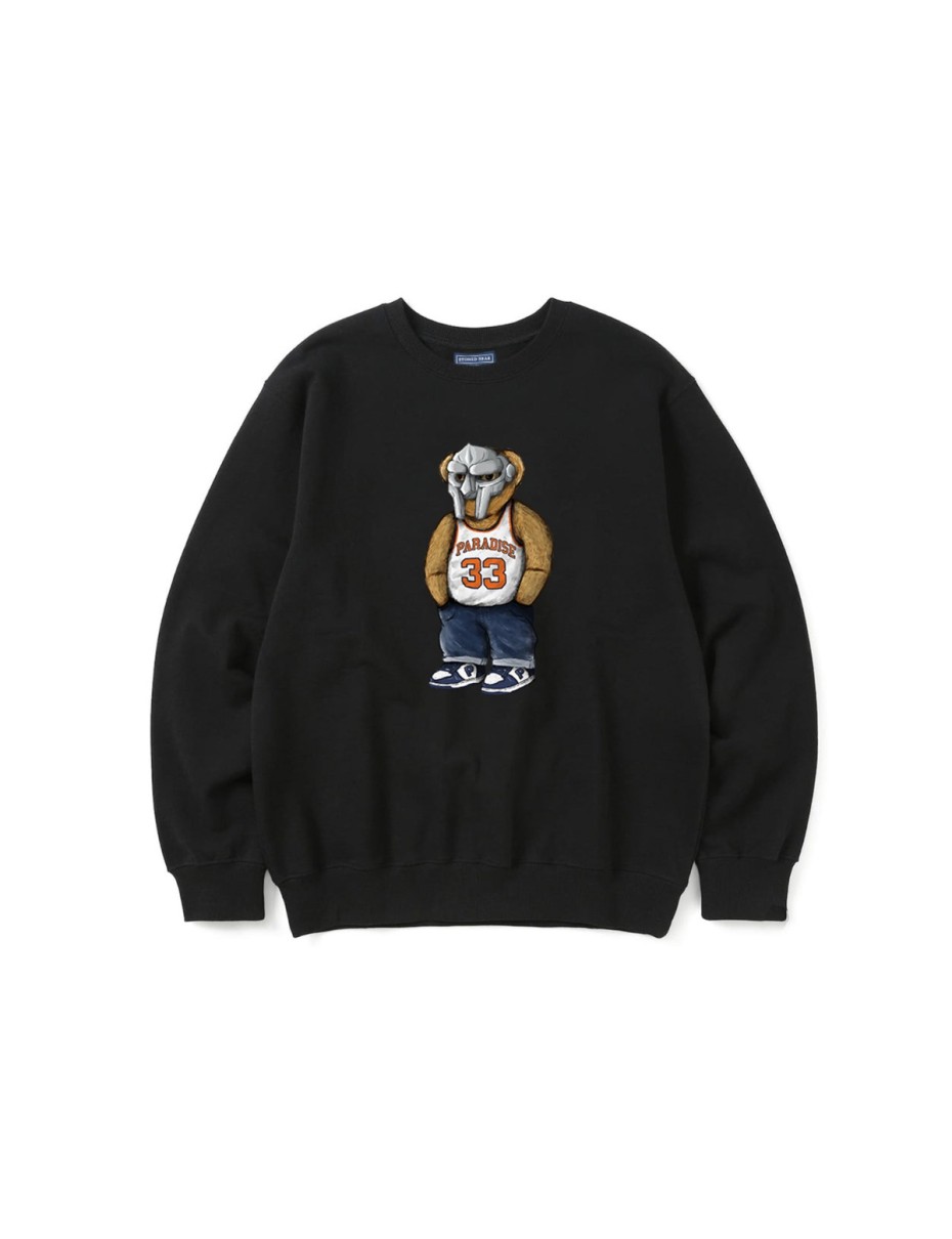 PYC Villain Bear Crewneck Sweatshirt Black