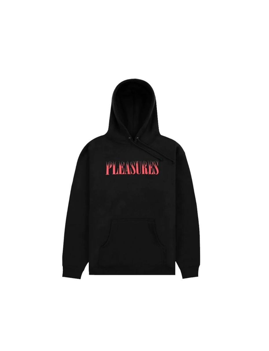 PLEASURES CRUMBLE HOODIE BLACK (P23W055)