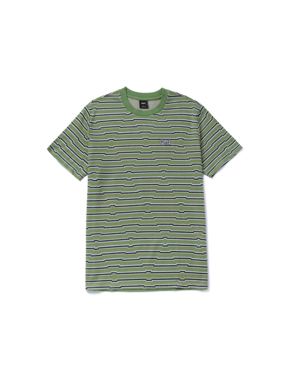 HUF GLENN STRIPE S/S KNIT TOP CACTUS (KN00306)