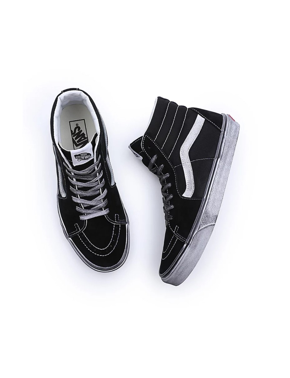 VANS SK8-HI STRESSED BLACK/WHITE (VN0007NSMCG)