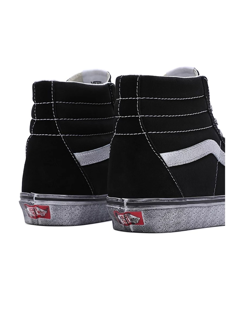 VANS SK8-HI STRESSED BLACK/WHITE (VN0007NSMCG)