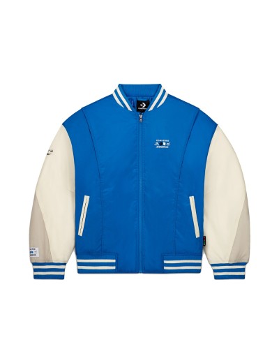 Parra Cloudy Star Varsity Jacket Pine Green