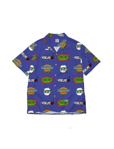 POT MEETS POP X SUBLIME BURNER ALOHA SHIRT PURPLE