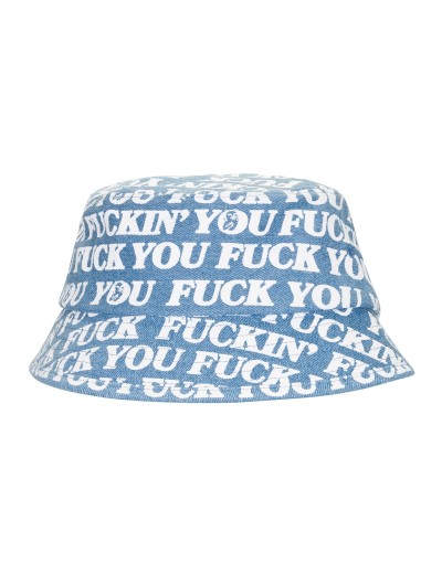 RIPNDIP FUCKING FUCK BUCKET HAT MEDIUM WASH