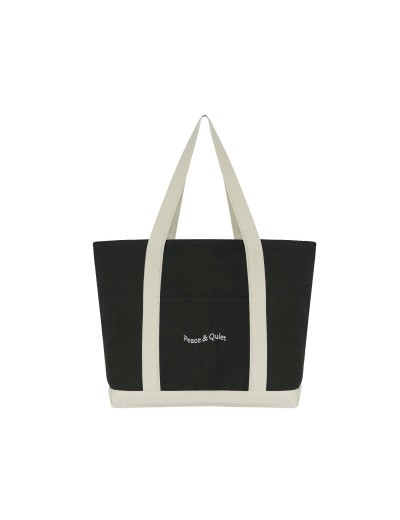 MOPQ WORDMARK BOAT TOTE BLACK (MOPQ-WC24-25)