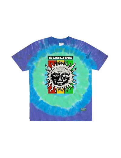 POT MEETS POP X SUBLIME RASTA SUN LOGO TEE MULTI-COLOURED