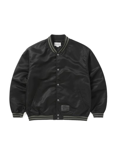 Supreme Woven Leather Varsity Jacket Black Men's - FW23 - US