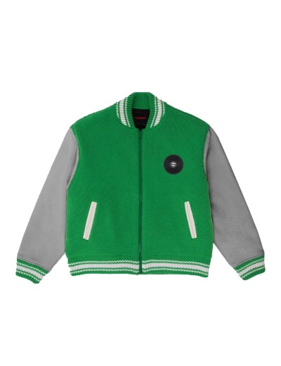 PLEASURES/プレジャーズ】SMOKE KNITTED VARSITY - www.stedile.com.br