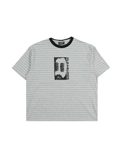 Pleasures FORESIGHT STRIPED SHIRT HEATHER GREY (P23SU007-GREY)