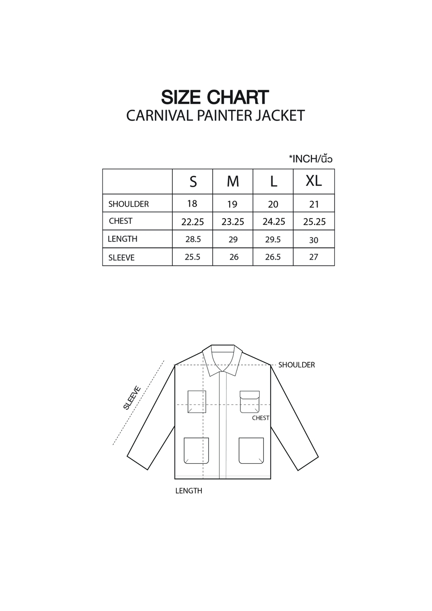 Blazer Size Chart